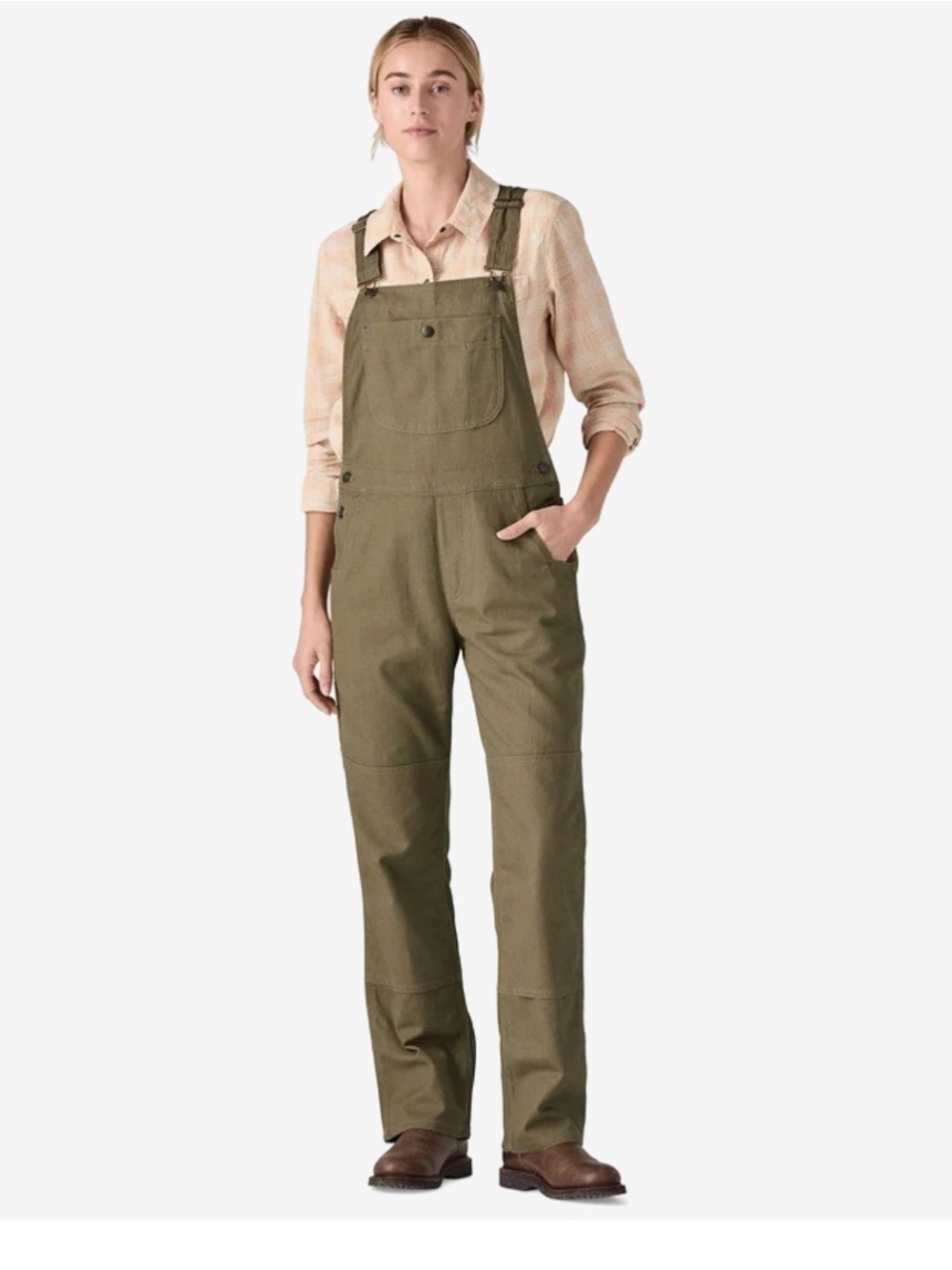 Patagonia Olive Drab Bib Overalls with Copper Hardware size large New with tags